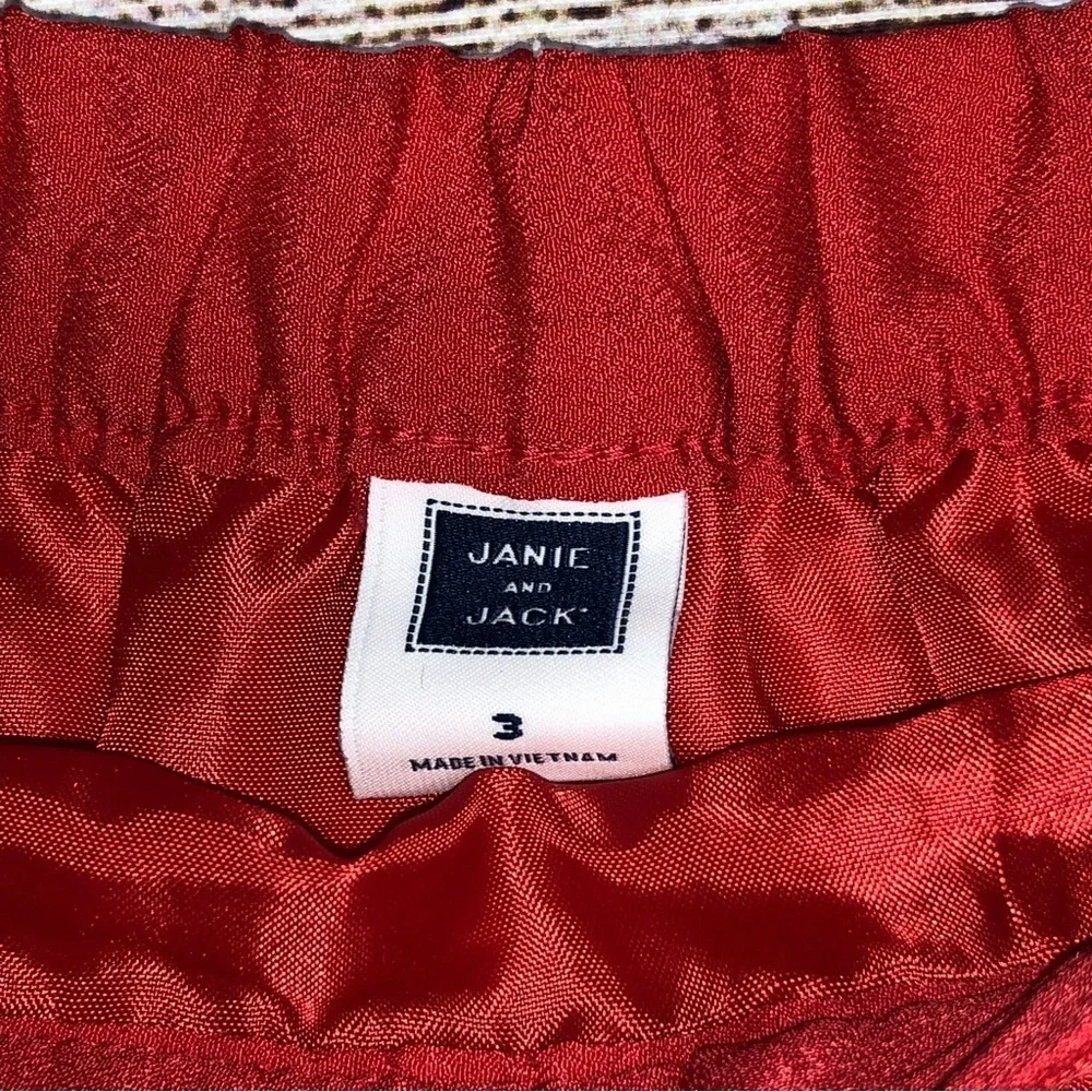 Janie & Jack Red Fan Pleated Skirt Size 3T